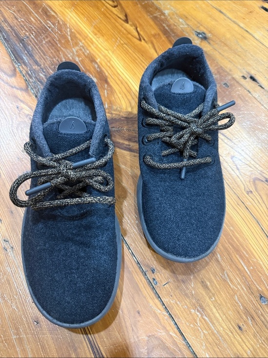 allbirds Shoes - allbirds Women Black Wool-Blend Sneakers with Patterned Laces size 9